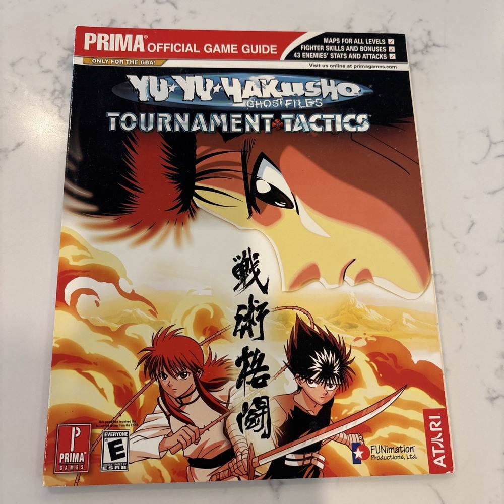 Yu Yu Hakusho Ghost Files Tournament Tactics Prima Official Strategy Guide - GBA